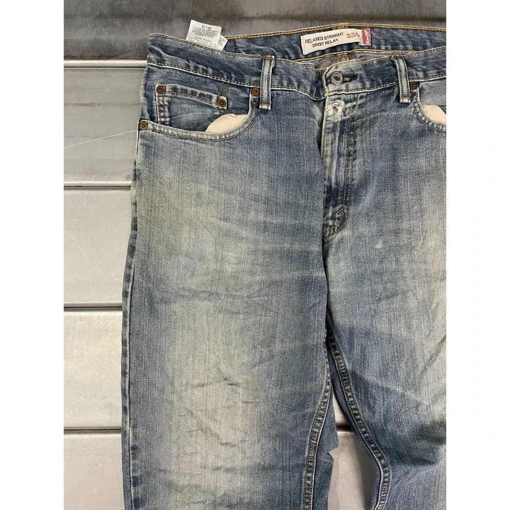Levis 559 Jeans‎ Mens 36x30 Blue Medium Wash Relaxed Straight Fit 100% Cotton